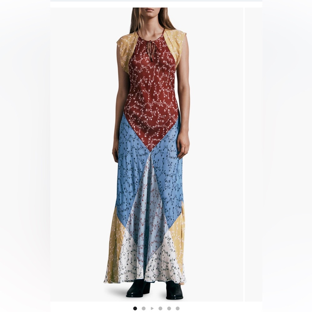 Floral patchwork maxi dress